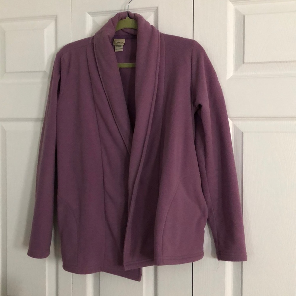 LL Bean fleece cardigan